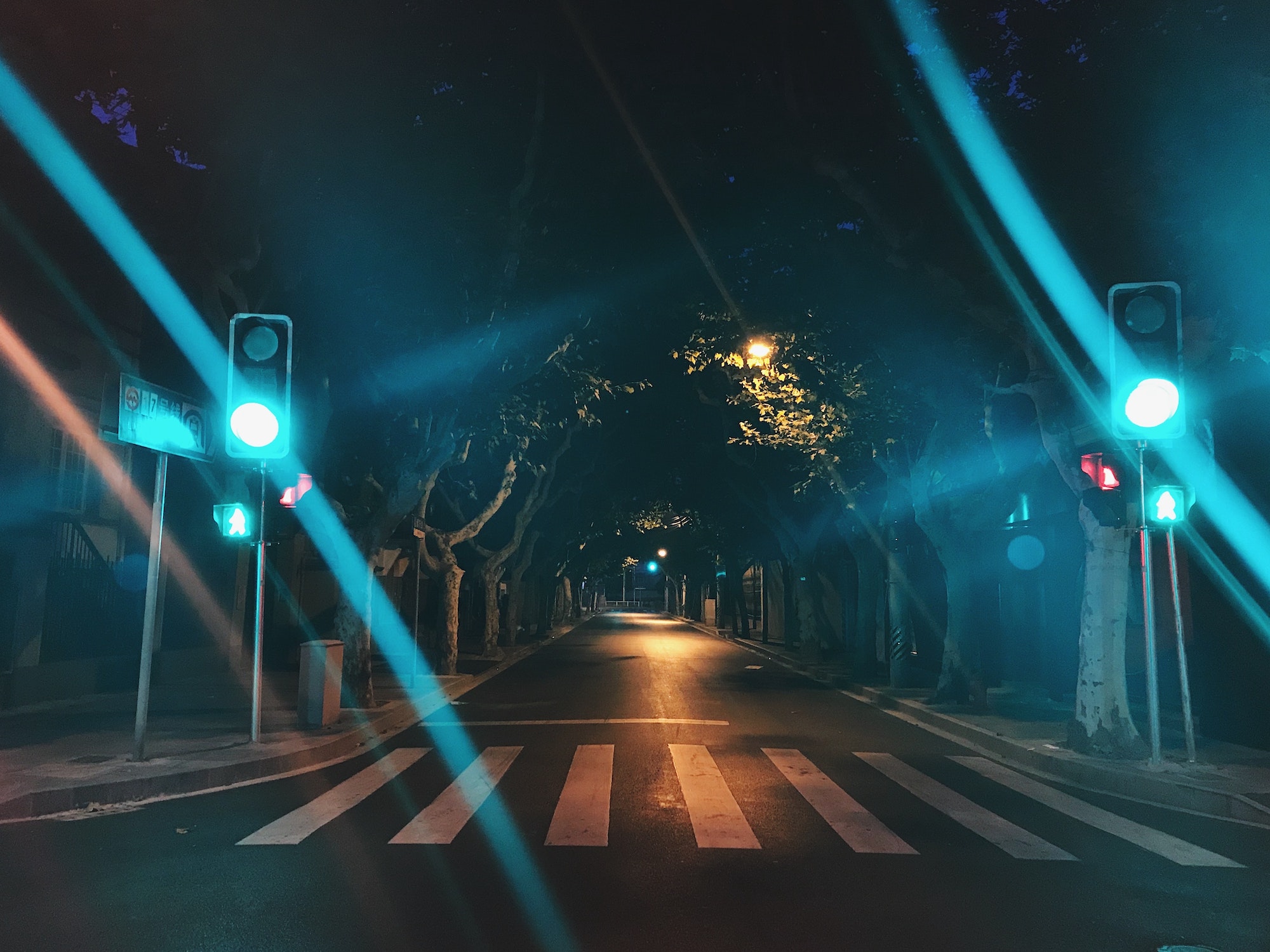 night city. crosswalk